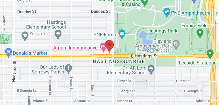map of 315 2891 E HASTINGS STREET